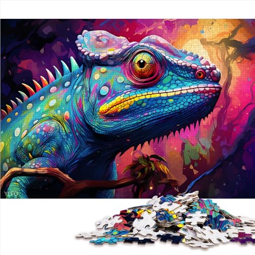 Puzzle für Erwachsene, 2000 Teile, helles Chamäleon-Papierpuzzle, geeignet für Erwachsene und Jugendliche ab 12 Jahren, anspruchsvolles Spielzeug, Größe: 70 x 100 cm von LZYANG