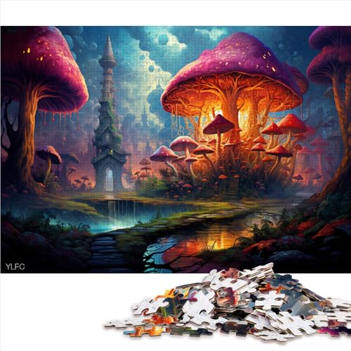 Puzzle für Erwachsene 1000, „Pilzwelt“-Holzpuzzle, Teenager und Kinder, tolles Geschenk für Erwachsene und Kinder. Größe: 52 x 38 cm. von LZYANG