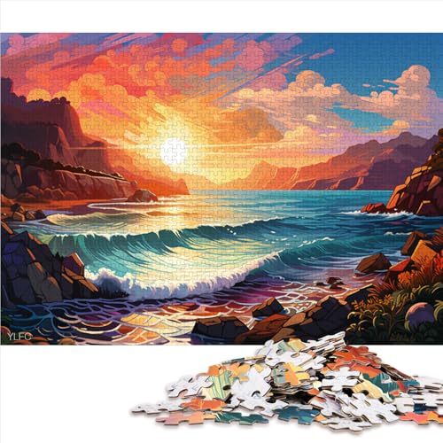 Puzzle für Erwachsene 1000, Ägäis_Meer_buntes Papierpuzzle, für Erwachsene und Kinder ab 12 Jahren, Denkspiel-Spielzeug. Größe: 26 x 38 cm. von LZYANG