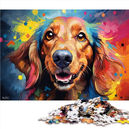 Puzzle für Erwachsene 1000, Fantasie-Papierpuzzle mit Buntem Dackel, für Erwachsene und Kinder ab 12 Jahren, lehrreiches Puzzle, Größe: 26 x 38 cm. von LZYANG