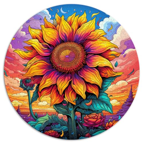 Puzzle für Erwachsene 1000 Teile, Sonnenblume, runde Puzzles, Geschenke für Erwachsene, Kartonpuzzles, Lernspiele, Größe 67,5 x 67,5 Puzzle für Erwachsene 1000 Teile, Sonnenblume, runde Puzzles, Geschenke für Erwachsene, Kartonpuzzles, Lernspiele, Größe 67,5 x 67,5 von LZYANG