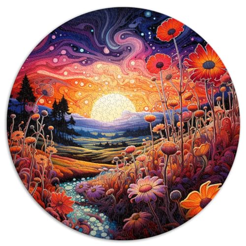 Puzzle für Erwachsene 1000 Teile,Genieße den Sonnenaufgang,Kreative runde Puzzles,für Erwachsene und Kinder ab 12 Jahren,Puzzle aus Pappe,Spielzeuggröße ，67,5 x 67,5 von LZYANG