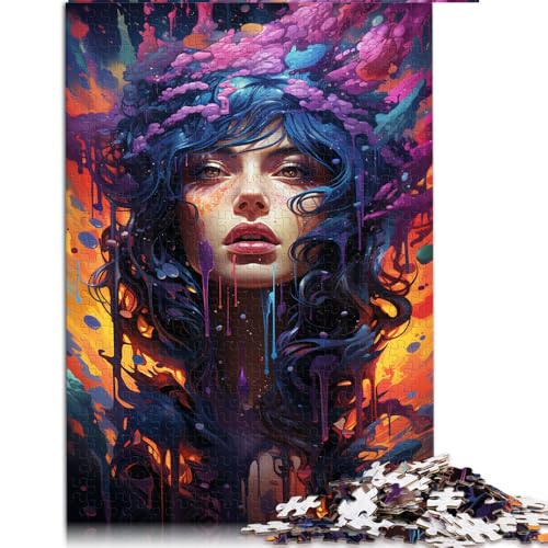 Puzzle für Erwachsene 2000, Buntes Papierpuzzle „Psychedelische Frau“, für Erwachsene und Kinder ab 12 Jahren, Lustiges Geschenk. Größe: 70 x 100 cm. von LZYANG