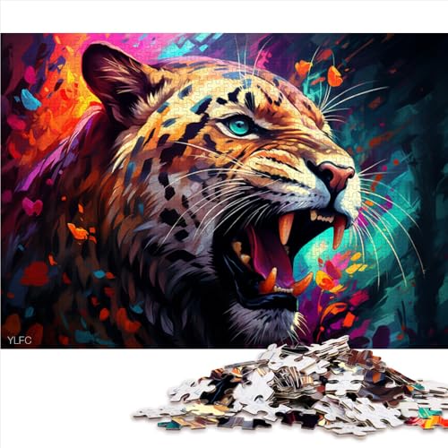 Puzzle für Erwachsene 2000, Buntes Papierpuzzle mit bösem Tiger, für Erwachsene, Familien oder Kinder, Heimdekorationspuzzle, Größe: 70 x 100 cm von LZYANG