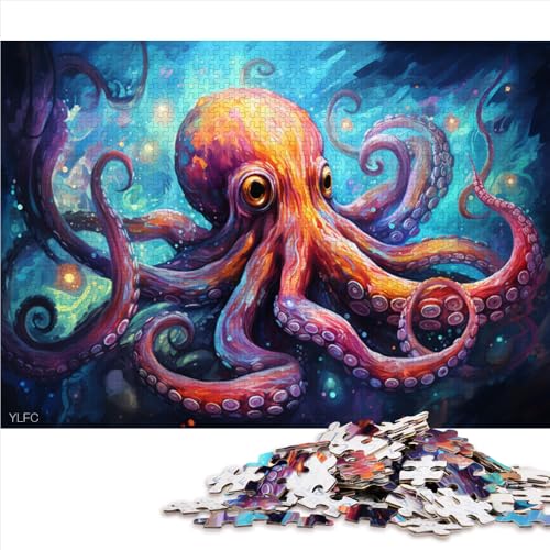 Puzzle für Erwachsene 2000, Fantasievolles, farbenfrohes Oktopus-Papierpuzzle, für Erwachsene und Kinder ab 12 Jahren, Heimdekoration, Größe: 70 x 100 cm von LZYANG