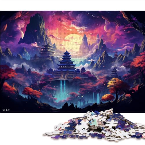 Puzzle für Erwachsene 2000, Papierpuzzle „Fantasievolle japanische Landschaft“, für Erwachsene und Kinder, Holzpuzzle für Familienspiele und Heimdekoration. Größe: 70 x 100 cm von LZYANG