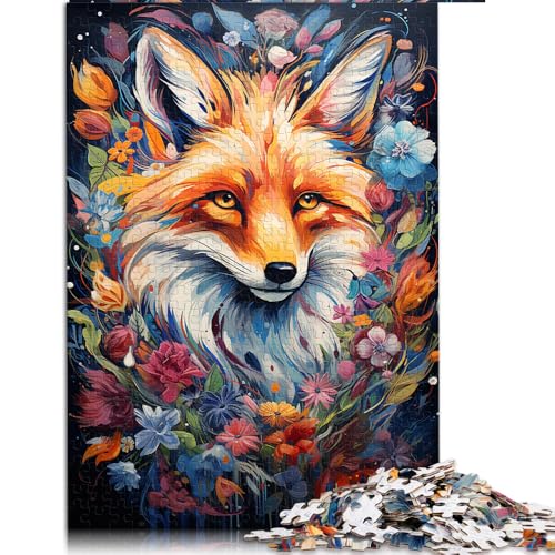 Puzzle für Erwachsene mit 1000 Teilen, „Der farbenfrohe Ismus des Blumenfuchses“, Papierpuzzle, für Jugendliche und Erwachsene, Denkspiel, Größe: 50 x 75 cm von LZYANG