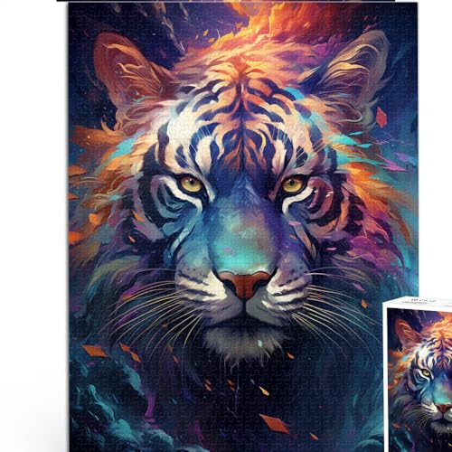 Puzzle für Erwachsene mit 1000 Teilen, „Die Fülle des geheimnisvollen Tigers“, Papierpuzzle, Puzzles für 12-Jährige, Familienspiele, Größe: 50 x 75 cm von LZYANG