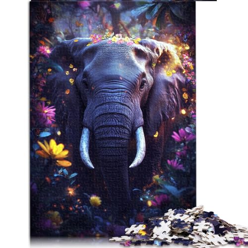 Puzzle für Erwachsene mit 1000 Teilen, Elefanten-Papierpuzzle, Geschenk für Erwachsene, tolle Geschenke zu Weihnachten. Größe: 26 x 38 cm. von LZYANG