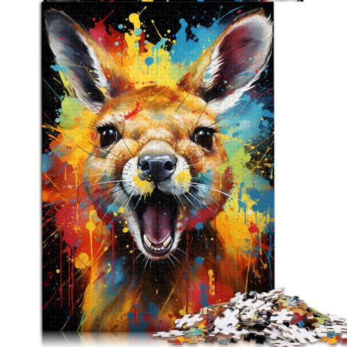 Puzzle für Erwachsene mit 1000 Teilen, Känguru-Papierpuzzle zum Ausmalen, Puzzles für 12-Jährige, tolles Geschenk für Erwachsene. Größe: 26 x 38 cm. von LZYANG