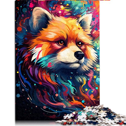 Puzzle für Erwachsene mit 1000 Teilen, Papierpuzzle mit Waschbär-Motiv zum Ausmalen, für Erwachsene und Kinder, Lernspiel für Erwachsene und Kinder. Größe: 26 x 38 cm. von LZYANG