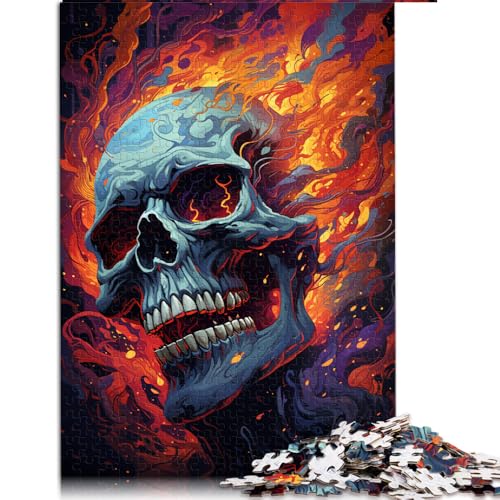 Puzzle für Erwachsene mit 1000 Teilen, Psychedelisches, seltsames Skelett-Papierpuzzle, für Erwachsene und Kinder ab 12 Jahren, Lernspielzeug, Größe: 52 x 38 cm von LZYANG