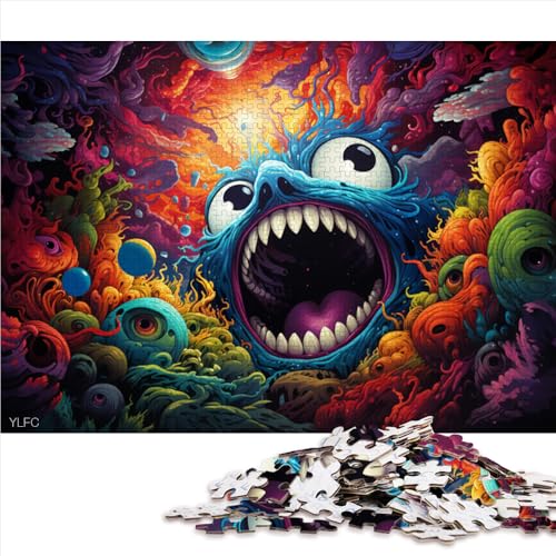 Puzzle für Erwachsene mit 1000 Teilen, farbenfrohes, süßes Monster-Papierpuzzle, für Erwachsene und Kinder ab 12 Jahren, tolles Geschenk für Erwachsene und Kinder. Größe: 52 x 38 cm. von LZYANG