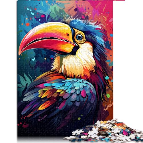 Puzzle für Erwachsene mit 1000 Teilen, farbenfrohes Papierpuzzle mit Fantasie-Tukan-Kunst, für Erwachsene und Kinder ab 12 Jahren, tolles Geschenk für Erwachsene. Größe: 26 x 38 cm von LZYANG