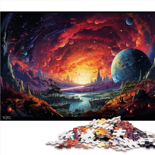 Puzzle für Erwachsene mit 2000 Teilen, farbenfrohes Papierpuzzle mit Planetenwelt, geeignet für Erwachsene und Jugendliche ab 12 Jahren, Spielzeug zum Stressabbau, Größe: 70 x 100 cm von LZYANG