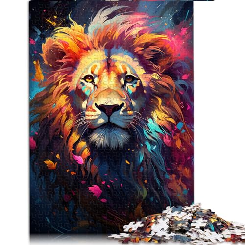 Puzzle für Erwachsene mit 2000 Teilen, farbenfrohes psychedelisches Löwen-Papierpuzzle, für Erwachsene und Kinder, Lernspiel. Größe: 70 x 100 cm. Puzzle für Erwachsene mit 2000 Teilen, farbenfrohes psychedelisches Löwen-Papierpuzzle, für Erwachsene und Kinder, Lernspiel. Größe: 70 x 100 cm. von LZYANG