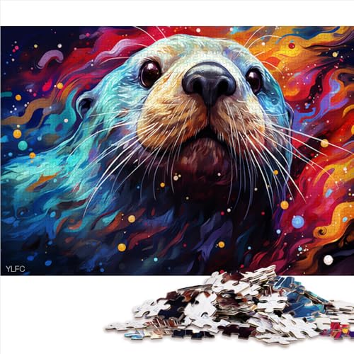 Puzzle für Erwachsene und Kinder, 1000 Teile, „Die volle Psychedelia von Starry Otter“, Papierpuzzle, für Erwachsene und Kinder ab 12 Jahren, Holzpuzzle für Familienspiele und Heimdekoration. von LZYANG