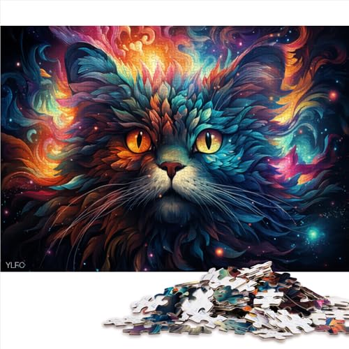 Puzzle für Erwachsene und Kinder, 1000 Teile, buntes Katzen-Papierpuzzle, für Erwachsene und Kinder ab 12 Jahren, zur Heimdekoration, Größe: 50 x 75 cm von LZYANG