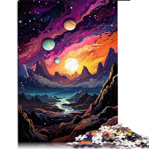 Puzzle für Erwachsene und Kinder, 1000 Teile, farbenfrohes psychedelisches Fantasy-Weltraum-Papierpuzzle, für Erwachsene und Kinder ab 12 Jahren, anspruchsvoll. Größe: 50 x 75 cm von LZYANG