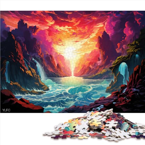 Puzzle für Erwachsene und Kinder, 2000 Teile, Farbillustration eines Amazonas-Wasserfalls, Papierpuzzle, für Erwachsene und Kinder ab 12 Jahren, tolles Geschenk für Erwachsene. Größe: 70 x 100 cm von LZYANG