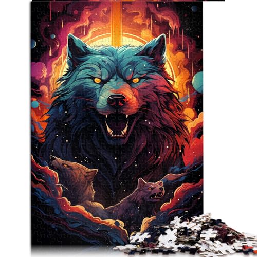 Puzzle für Erwachsene und Kinder, 2000 Teile, Galaxy Wolf-Papierpuzzle, für Erwachsene und Kinder, Familienspiele, Größe: 70 x 100 cm von LZYANG