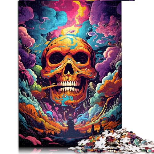 Puzzle für Erwachsene und Kinder, 2000 Teile, farbenfrohes Papierpuzzle mit Fantasie-Totenkopf, geeignet für Kinder ab 12 Jahren, Heimdekoration. Größe: 70 x 100 cm. von LZYANG