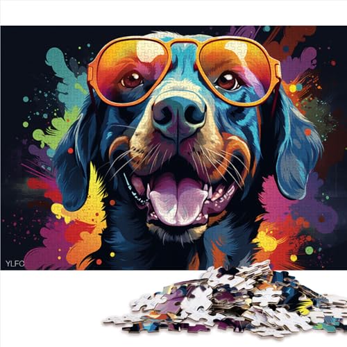 Puzzle mit 1000 Teilen, Fantasie-Papierpuzzle mit Buntem Dackel, für Erwachsene und Kinder ab 12 Jahren, Lernspiel für Erwachsene und Kinder, Größe: 50 x 75 cm von LZYANG