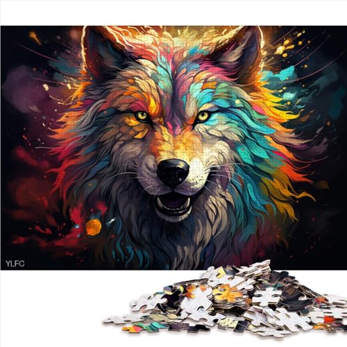 Puzzle mit 1000 Teilen, Fantasy-Wolf-Papierpuzzle, für Erwachsene und Kinder ab 12 Jahren, Holzpuzzle für Familienspiele und zur Heimdekoration. Größe: 50 x 75 cm von LZYANG