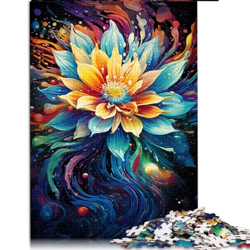 Puzzle mit 1000 Teilen, Weltraum_Blume_buntes Papierpuzzle, geeignet für Erwachsene, Holzpuzzle für Familienspiele und Heimdekoration. Größe: 50 x 75 cm von LZYANG