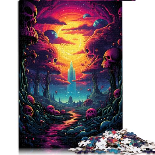 Puzzle mit 1000 Teilen, farbenfrohes psychedelisches Fantasy-Weltraum-Papierpuzzle, für Teenager und Erwachsene, tolles Geschenk. Größe: 50 x 75 cm von LZYANG