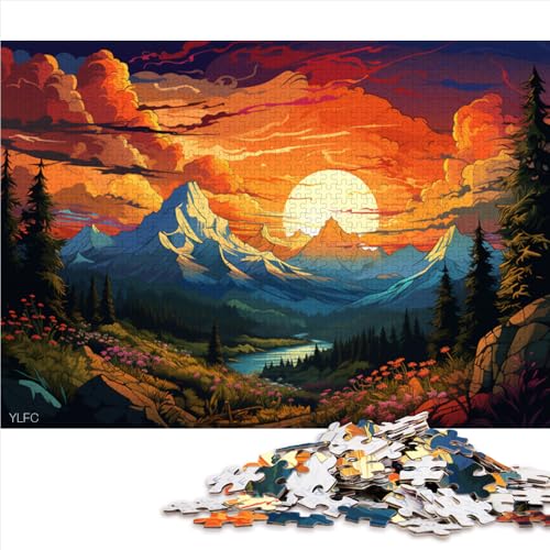 Puzzle mit 1000 Teilen, schönes und wundervolles Landschaftskunst-Papierpuzzle, für Erwachsene und Kinder ab 12 Jahren, Erwachsene. Größe: 50 x 75 cm von LZYANG