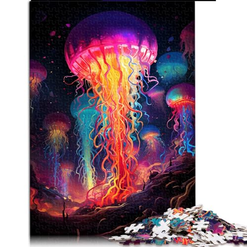 Puzzle mit 1000 Teilen, voller geheimnisvoller Quallen, Papierpuzzle, für Erwachsene und Kinder ab 12 Jahren, anspruchsvoll. Größe: 52 x 38 cm von LZYANG