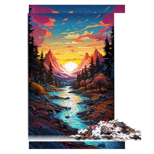 Puzzle mit 1000 Teilen für Erwachsene, Bezaubernde farbenfrohe Landschaft, Papierpuzzle, für Erwachsene und Kinder ab 12 Jahren, lehrreiches Puzzle, Größe: 50 x 75 cm von LZYANG