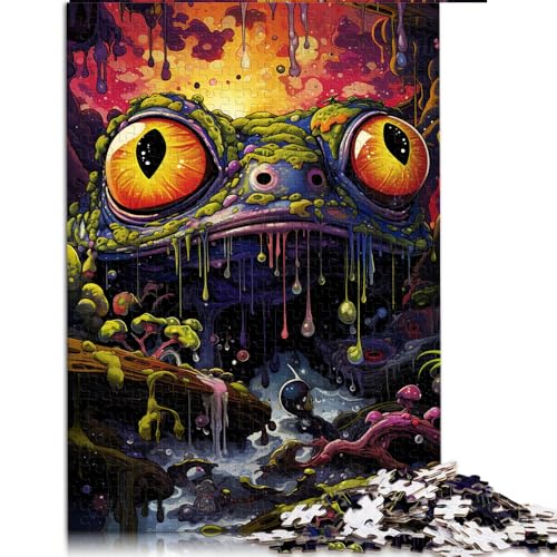 Puzzle mit 1000 Teilen für Erwachsene, Froschmonster-Papierpuzzle, für Erwachsene und Kinder ab 12 Jahren, Denkspiel, Spielzeug. Größe: 52 x 38 cm. von LZYANG