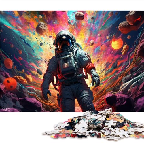 Puzzle mit 1000 Teilen für Erwachsene, mysteriöses Astronauten-Papierpuzzle, für Erwachsene und Kinder ab 12 Jahren, Denkspiel als Spielzeug. Größe: 52 x 38 cm. von LZYANG