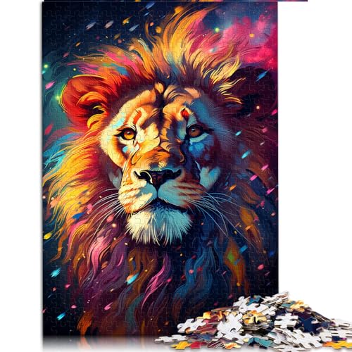 Puzzle mit 1000 Teilen für Erwachsene und Kinder von, Papierpuzzle „Löwe“ zum Ausmalen, für Erwachsene und Kinder ab 12 Jahren, tolles Geschenk für Erwachsene, Größe: 26 x 38 cm von LZYANG