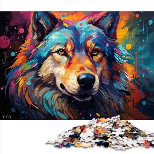 Puzzle mit 2000 Teilen, farbenfrohes psychedelisches Husky-Malpapierpuzzle, für Erwachsene und Kinder ab 12 Jahren, als Geschenk für Erwachsene, Größe: 70 x 100 cm Puzzle mit 2000 Teilen, farbenfrohes psychedelisches Husky-Malpapierpuzzle, für Erwachsene und Kinder ab 12 Jahren, als Geschenk für Erwachsene, Größe: 70 x 100 cm von LZYANG