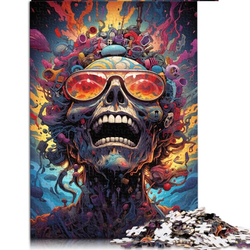 Puzzle mit 2000 Teilen, farbenfrohes psychedelisches Totenkopfmonster-Papierpuzzle, für Erwachsene und Kinder ab 12 Jahren, anspruchsvolles Spiel. Größe: 70 x 100 cm. von LZYANG