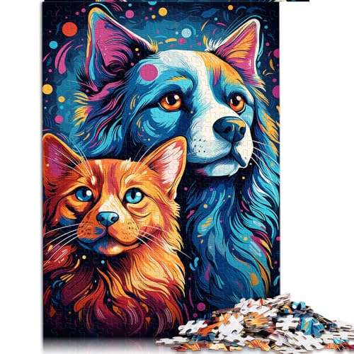 Puzzle mit 2000 Teilen für Erwachsene, Bunte Katzen- und Hundefreunde, Papierpuzzle, für Erwachsene und Kinder ab 12 Jahren, Spielzeug-Wanddekoration. Größe: 70 x 100 cm. von LZYANG