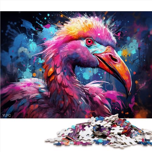 Puzzles für Erwachsene, 1000 Puzzles, farbenfrohes Papierpuzzle mit Fantasy-Flamingo-Kunstmotiv, für Erwachsene und Kinder ab 12 Jahren, Holzpuzzles als Familienspiel und zur Heimdekoration. von LZYANG