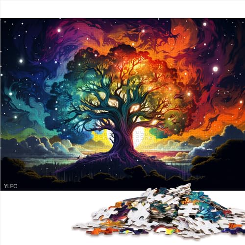 Puzzles für Erwachsene, 2000 Puzzles, „Buntes psychedelisches Puzzle eines alten Baums“, Papierpuzzle für Erwachsene und Kinder ab 12 Jahren, Lernspiele für zu Hause, DIY-Spielzeug. Größe: 70 x 100 cm von LZYANG