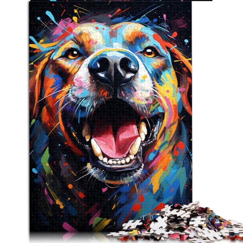 Schweres Puzzle für Erwachsene, 1000 Teile, Papierpuzzle mit Hundemotiv zum Ausmalen, ideal für Teenager und Kinder. Größe: 26 x 38 cm von LZYANG