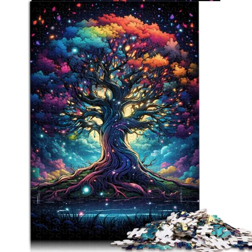 Schweres Puzzle für Erwachsene, 2000 Teile, Das farbenfrohe psychedelische Lebensbaum-Papierpuzzle, für Erwachsene und Kinder ab 12 Jahren, Entspannende Puzzlespiele. Größe: 70 x 100 cm von LZYANG