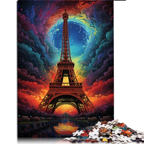 Schweres Puzzle für Erwachsene, 2000 Teile, Papierpuzzle „Frankreich, Eiffelturm“, für Erwachsene und Jugendliche ab 12 Jahren, Familienunterhaltungsspielzeug. Größe: 70 x 100 cm. von LZYANG