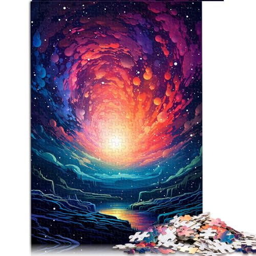 Schweres Puzzle für Erwachsene, 2000 Teile, farbenfrohes, verträumtes Galaxie-Papierpuzzle, für Erwachsene und Kinder ab 12 Jahren, Lernspiel für Erwachsene und Kinder. Größe: 70 x 100 cm von LZYANG