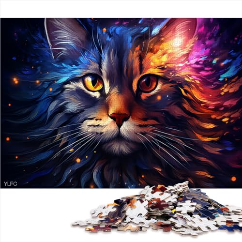 Schweres Puzzle für Erwachsene, 2000 Teile, farbenfrohes Kätzchen-Kunst-Papierpuzzle, für Erwachsene und Familien, Puzzles als Geschenke für Erwachsene. Größe: 70 x 100 cm von LZYANG