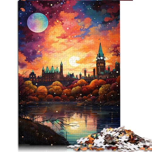 für Erwachsene, 1000 Teile, „Das große Rideau-Kanal-Papierpuzzle“, geeignet für Erwachsene und Kinder ab 12 Jahren, anspruchsvoll. Größe: 26 x 38 cm. von LZYANG