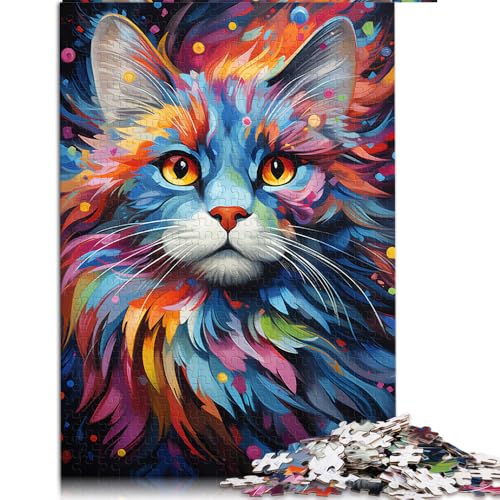 für Erwachsene, 1000 Teile, Papierpuzzle mit Kätzchen zum Ausmalen, Geeignet für Erwachsene und Kinder ab 12 Jahren, Puzzle-Praxisspiel. Größe: 52 x 38 cm. von LZYANG