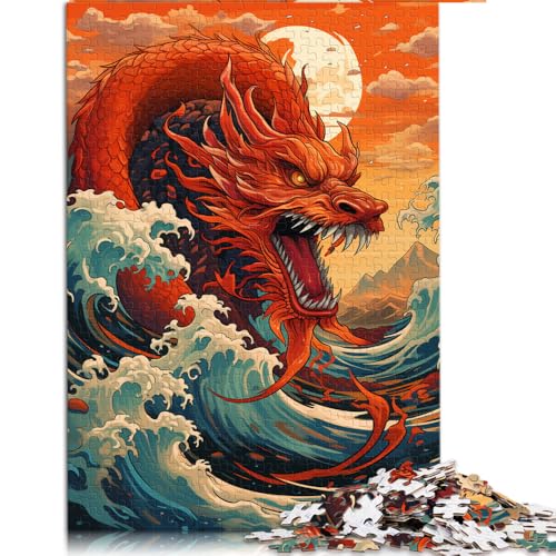 für Erwachsene, 1000-teiliges Puzzle, Abbildung eines riesigen chinesischen Drachen, Papierpuzzle, für Erwachsene und Kinder ab 12 Jahren, tolles Geschenk für Erwachsene. Größe: 50 x 75 cm von LZYANG