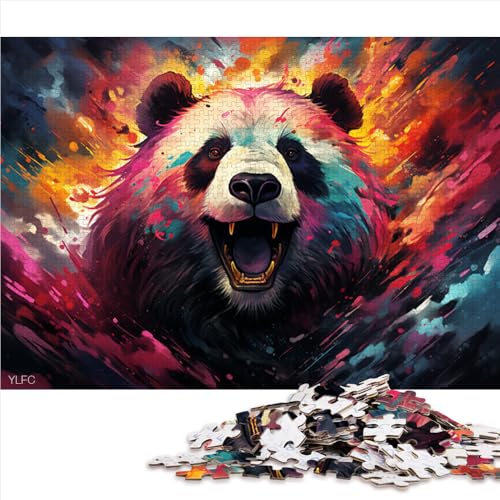 für Erwachsene, 1000-teiliges Puzzle, Farbzeichnung eines Fantasy-Panda-Papierpuzzles, Geeignet für Erwachsene und Kinder ab 12 Jahren, Tolles Geschenk. Größe: 50 x 75 cm von LZYANG